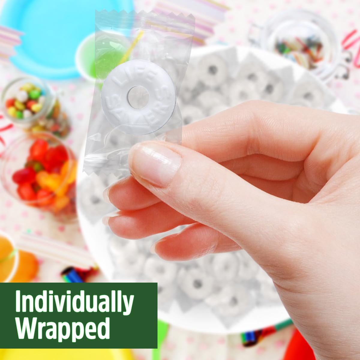 Wint O Green Hard Candy 2lb Pack of Mints Bulk, Perfect for Sharing, Gifting, Weddings and Special Events, Classic Wintergreen Individually Wrapped with a Cool, Refreshing Taste