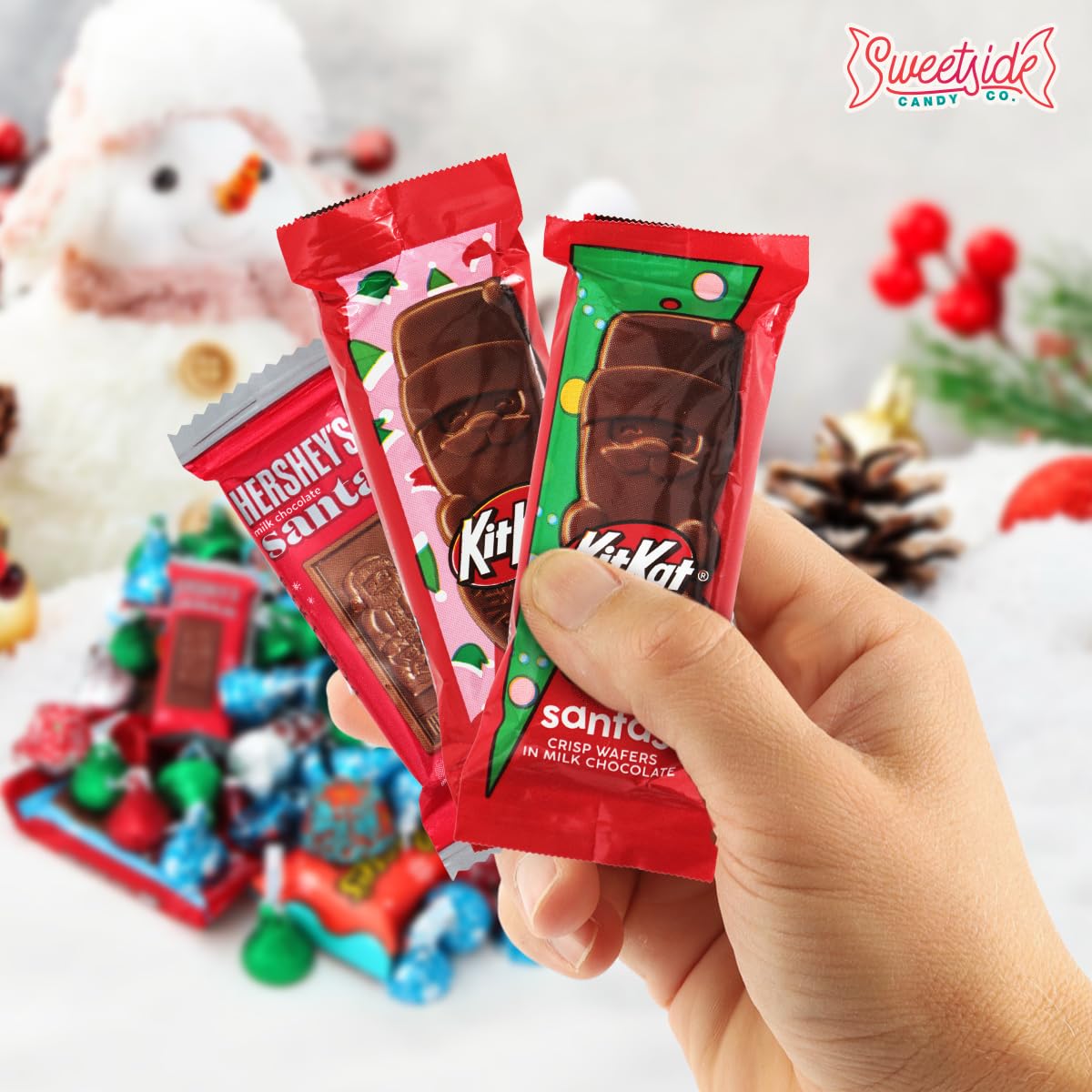 Christmas Chocolate Mix, 8lb Pack of Christmas Candy Individually Wrapped, Ideal for Candy Stocking Stuffers, Perfect Chocolate Candy for Chocolate Lovers