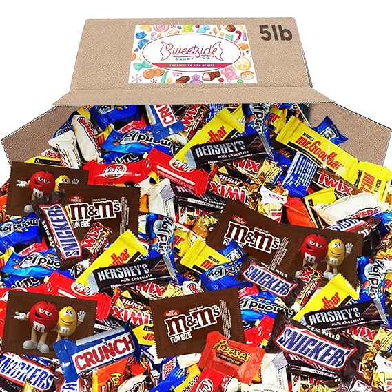 Chocolate Candy Variety Pack - 5 Lbs Assorted Bulk Chocolate Mix - Assorted Chocolate Candy Bulk Mix, Fun Size Assortment, Valentine's Day Candy, Office Candy - Gift Bag for Birthday Party, Chocolate Variety May Vary (5LB)