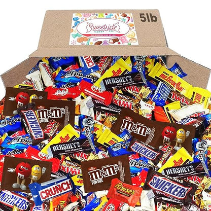 Chocolate Candy Variety Pack - 5 Lbs Assorted Bulk Chocolate Mix - Assorted Chocolate Candy Bulk Mix, Fun Size Assortment, Valentine's Day Candy, Office Candy - Gift Bag for Birthday Party, Chocolate Variety May Vary (5LB)