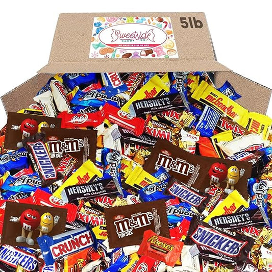 Chocolate Candy Variety Pack - 5 Lbs Assorted Bulk Chocolate Mix - Assorted Chocolate Candy Bulk Mix, Fun Size Assortment, Valentine's Day Candy, Office Candy - Gift Bag for Birthday Party, Chocolate Variety May Vary (5LB)