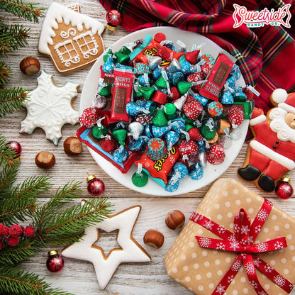 Christmas Chocolate Mix, 8lb Pack of Christmas Candy Individually Wrapped, Ideal for Candy Stocking Stuffers, Perfect Chocolate Candy for Chocolate Lovers